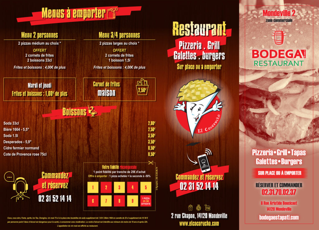 Cocorucho - menu